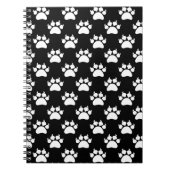 White Cat Paws and Claws Pattern Print Notitieboek (Voorkant)
