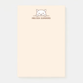 White Cat Peking boven Custom Name EP Post-it® Notes (Voorkant)