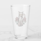 White Cat Roos Rozen White Kat Art Glas (Achterkant)