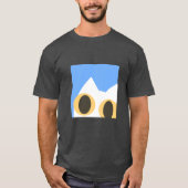 White Cat Sky Minimal T-Shirt (Voorkant)