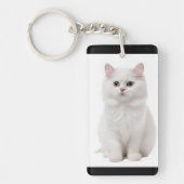 White Cat Sleutelhanger (Voorkant)