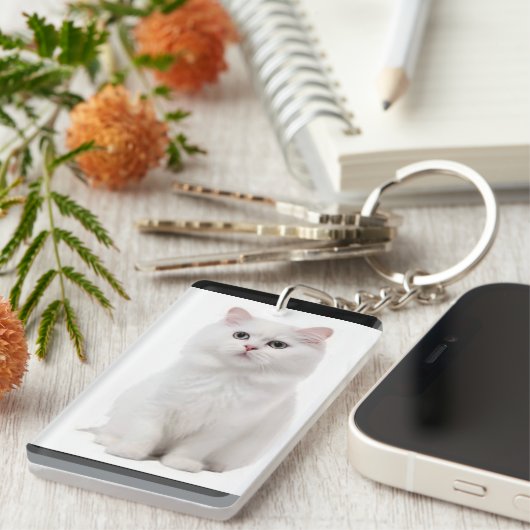 White Cat Sleutelhanger (Voorkant Rechts)