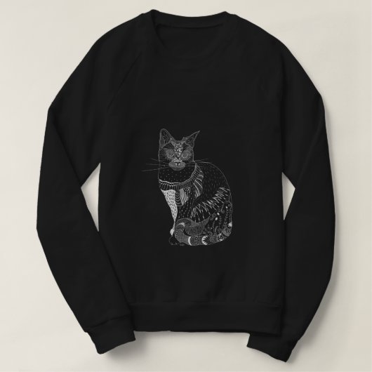White Cat Sweatshirt (Design voorkant)
