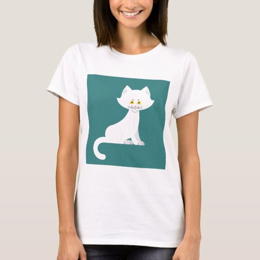 White Cat T-Shirt (Voorkant)