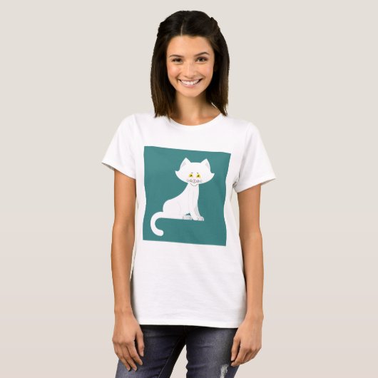 White Cat T-Shirt (Voorkant volledig)