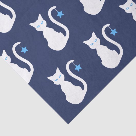 White Cat Tissue Paper Tissuepapier (Detail)