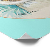 White Cat with Fan, Louis Wain Poster (Hoek)