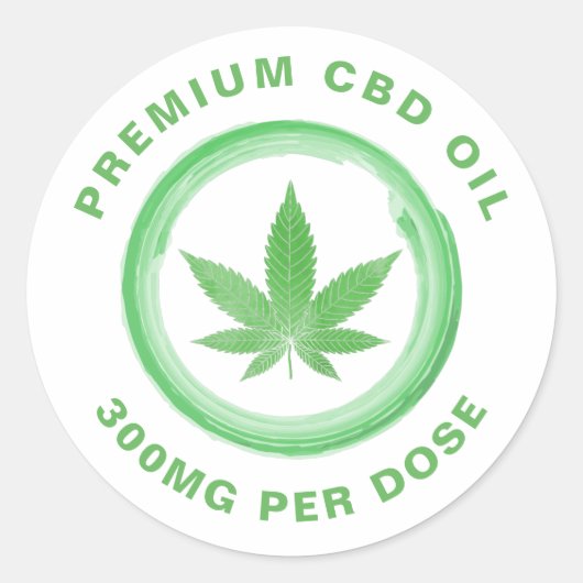 White CBD Oil Labels (Voorkant)