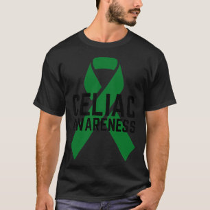 White Celiac Disease Awareness Ribbon Autoimmune d T-shirt