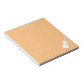 White Cello - Aangepast muziekvak met persoonlijke Notitieblok (Schuin)