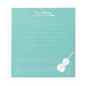 White Cello - Aangepaste muziek - les Aqua Notitieblok (Voorkant)