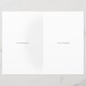 White Cello & Bow Folded Music Overweging Program (Achterkant)