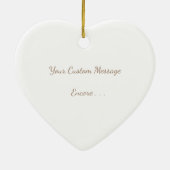 White Cello & Bow Light Blue Custom Heart-keramiek Keramisch Ornament (Achterkant)