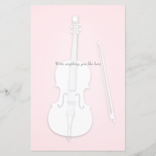 White Cello Custom Color Concert Program Insert (Achterkant)