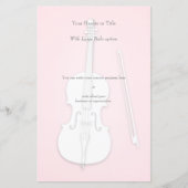 White Cello Custom Color Concert Program Insert (Voorkant)