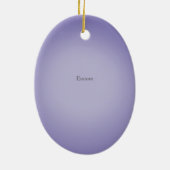 White Cello met Paarse muziek Keramisch Ornament (Achterkant)