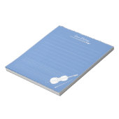 White Cello Specialized Music Lesson Dusky Blue Notitieblok (Linkerzijde)