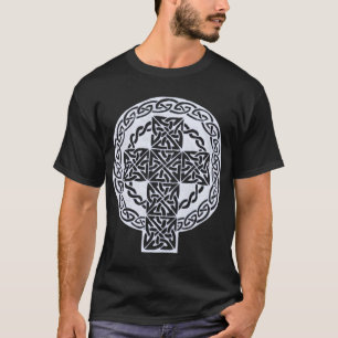 White Celtic Cross shirt