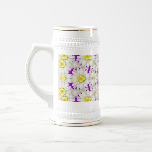 White Ceramic Beer Stein Mok (Links)