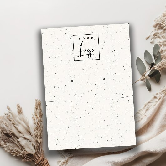 White Ceramic Earing Ketting Display Visitekaartje