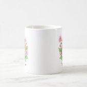 White Ceramic Personalized Mug with Floral Design  Koffiemok (Center)