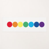 White Chakra Rainbow Dot Yoga Mat (Voorkant (horizontaal))