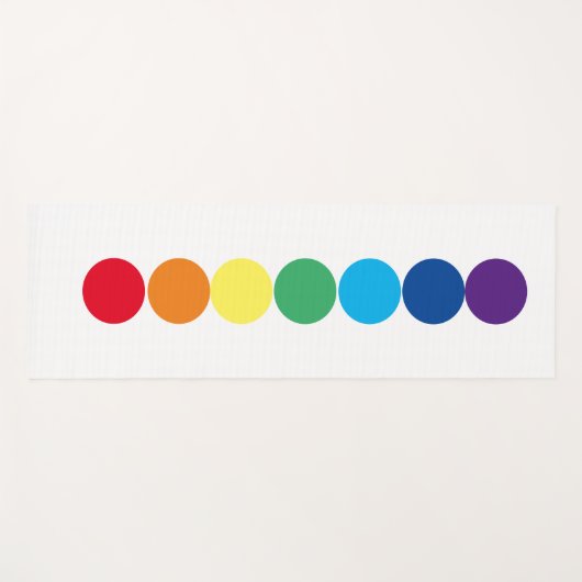 White Chakra Rainbow Dot Yoga Mat (Voorkant (horizontaal))