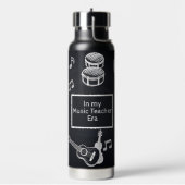 White Chalk Blackboard Elementary Music Teacher Waterfles (Links)