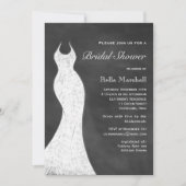 White Chalk Bridal Shower Invitation Kaart (Voorkant)