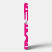 White Chalk Hearts on Fuchsia Pink Case-Mate iPhone Case (Achterkant / Links)