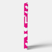 White Chalk Hearts on Fuchsia Pink Case-Mate iPhone Case (Achterkant / Rechts)