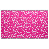 White Chalk Hearts on Fuchsia Pink Stof (Yard (91,4 cm))