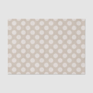 White Chalk Polka Dot Print Tissue Paper Tissuepapier
