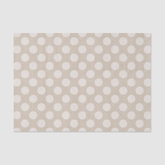 White Chalk Polka Dot Print Tissue Paper Tissuepapier (Voorkant)