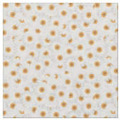 White Chamomile Floral Pattern Stof (Close Up)