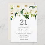 White Champagne Flowers 21st Birthday Party Kaart<br><div class="desc">White Champagne Flowers 21st Birthday Party Invitation Bekijk het overeenkomende collectie in Niche en Nest Store</div>