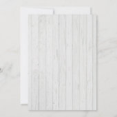 White Champagne Flowers Elegant Rustic Wedding Kaart (Achterkant)