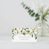 White Champagne Flowers Florist Beauty Professay Visitekaartje (Staand voorkant)