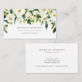 White Champagne Flowers Florist Beauty Professay Visitekaartje (Voorkant / Achterkant)