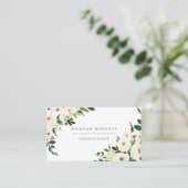 White Champagne Flowers Professional of Beauty Visitekaartje (Staand voorkant)