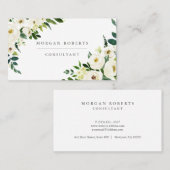 White Champagne Flowers Professional of Beauty Visitekaartje (Voorkant / Achterkant)