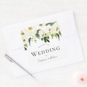 White Champagne Flowers Weddenschap Welkom Dank je Vierkante Sticker (Envelop)