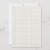 White Champagne Lace First Community Invitation Kaart (Achterkant)
