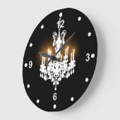 White Chandelier Clock Grote Klok (Hoek)