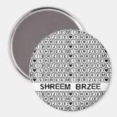 White Chant Shreem Brzee money mantra Magneet (Voorkant / Achterkant)