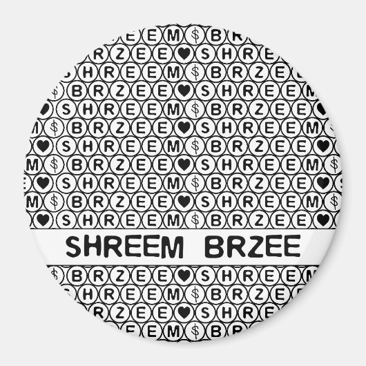 White Chant Shreem Brzee money mantra Magneet (Voorkant)