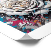 White Chaos-Roos Poster (Hoek)