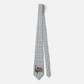 White Checked Tartan Alpacas Design, Stropdas (Voorkant)