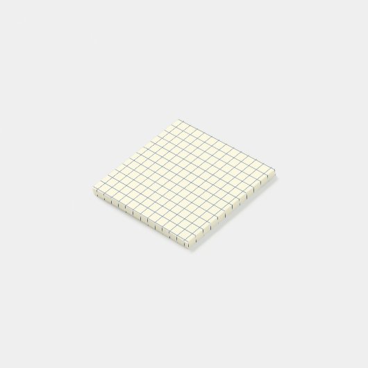 White Checkered Pattern Clean Grid Design Kantoor Post-it® Notes (Schuin)