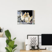 White Cheeked Gibbon (2264) Poster (Thuiskantoor)